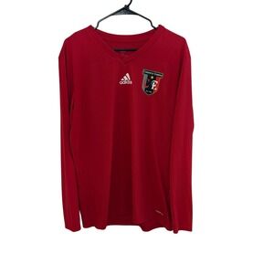 Adidas Men's XL Long Sleeve Soccer Jersey Red Classics Eagles Crest Primegreen